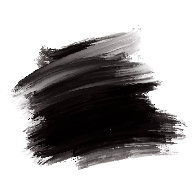 Free vector hand draw black watercolor brush stroke design