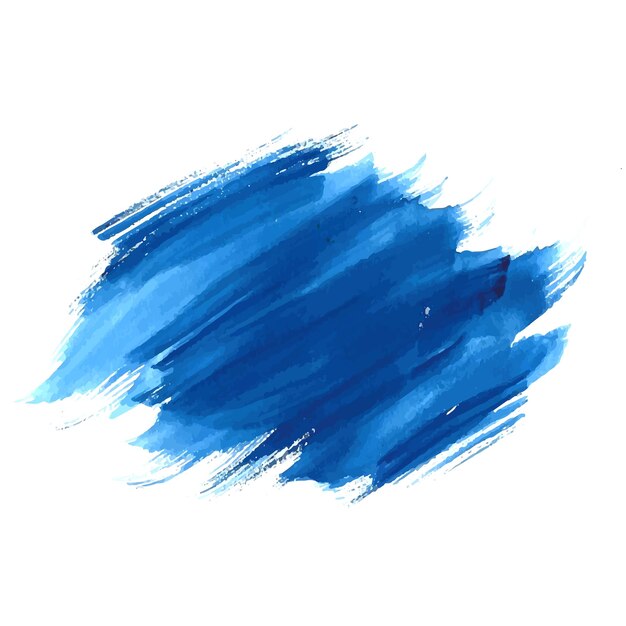 Hand draw blue brush stroke watercolor design