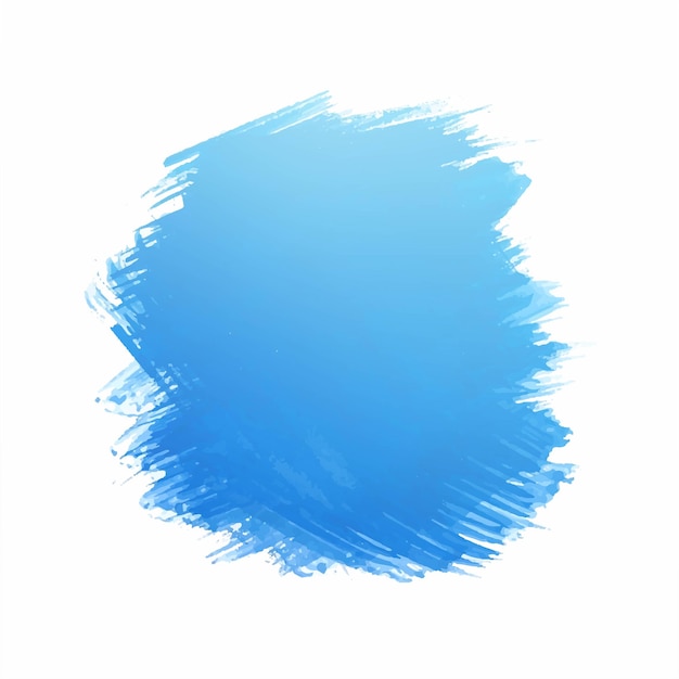 Hand draw blue watercolor strock on white background