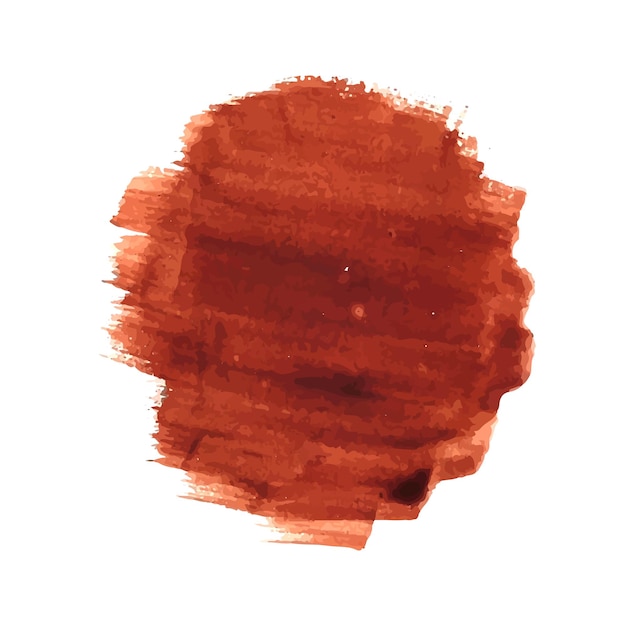 Hand draw brown brush stroke watercolor design