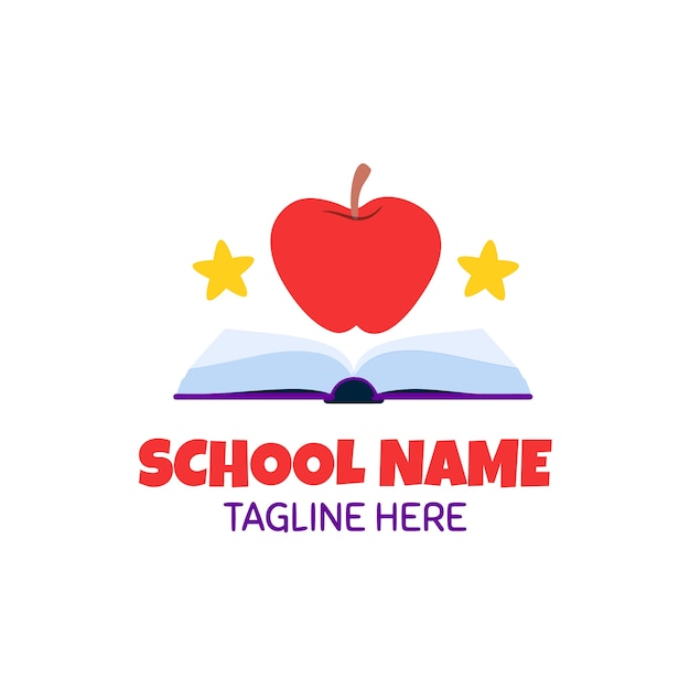 Hand draw elementary school logo design