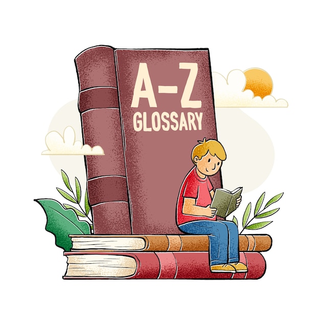 Free Vector hand draw glossary illustration