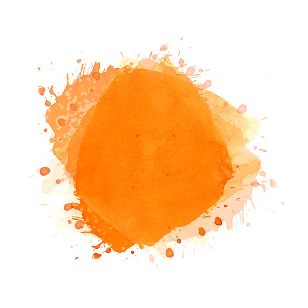 Free Vector hand draw orange splash watercolor background