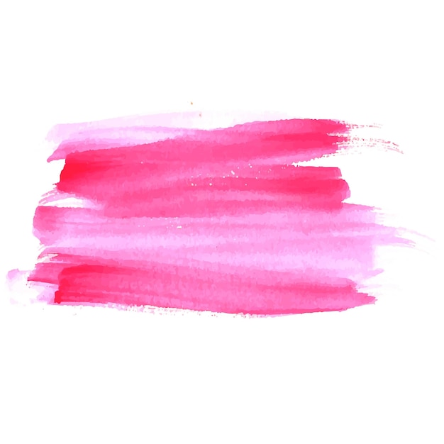 Hand draw pink brush stroke watercolor design