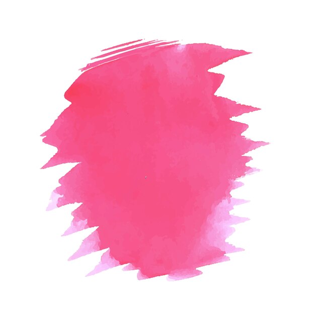 Hand draw pink brush stroke watercolor design