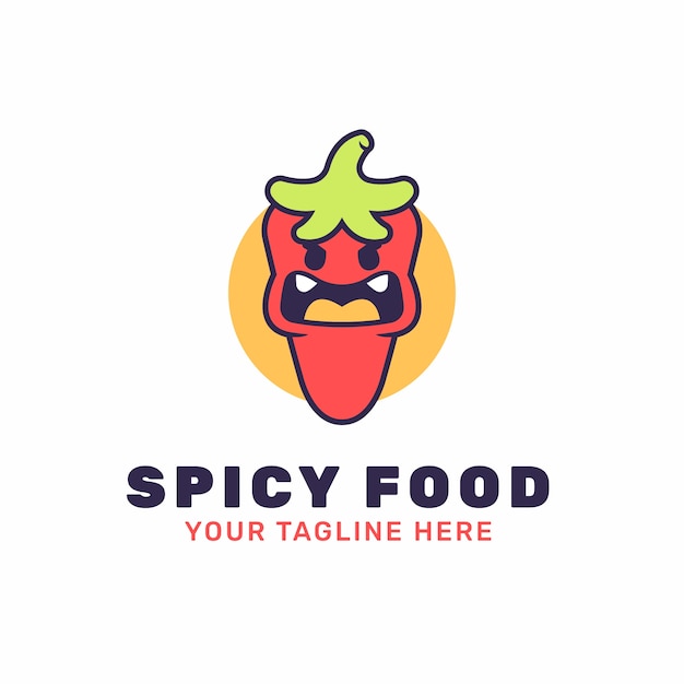 Hand draw spicy logo  design