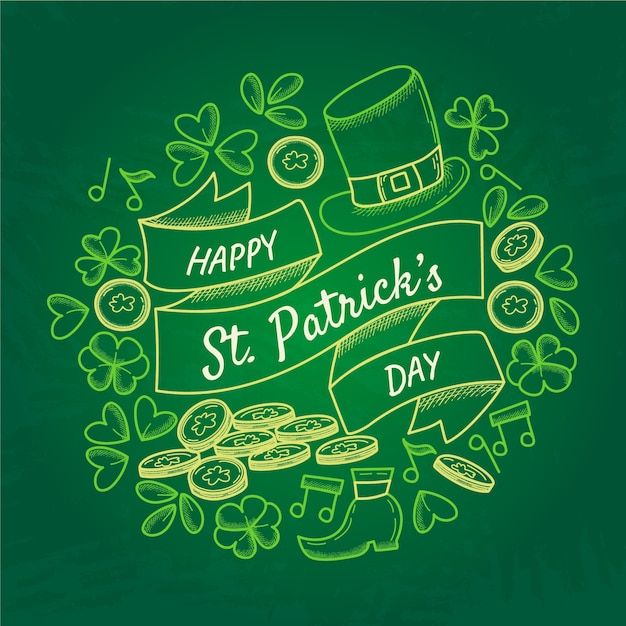 Free Vector hand-draw theme for st. patricks day event