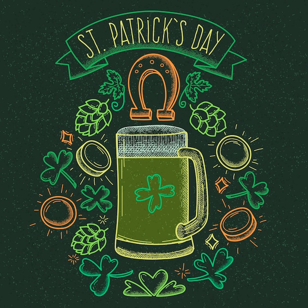 Hand-draw theme for st. patricks day