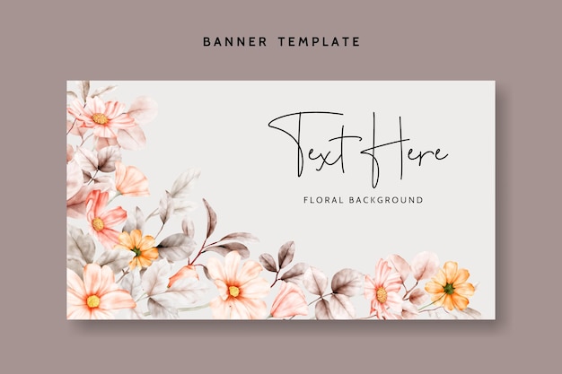 Free vector hand drawing elegant watercolor floral background