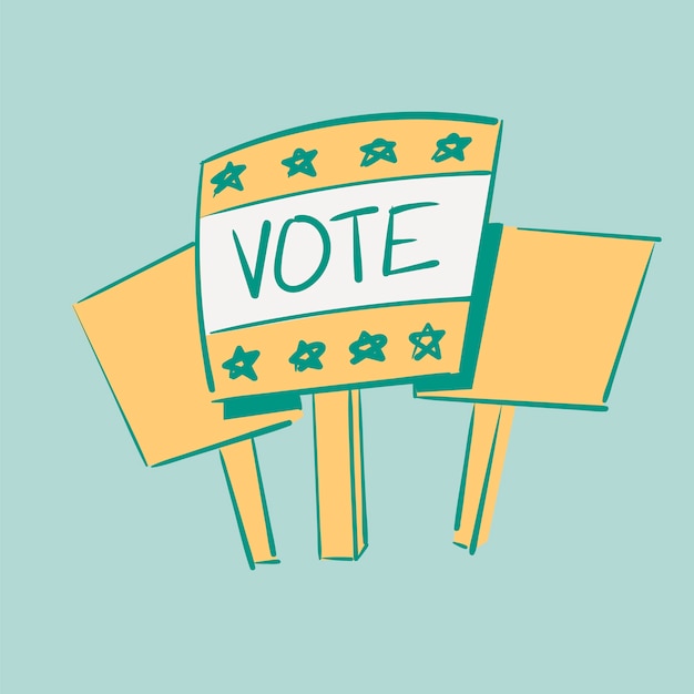 Free Vector hand drawing illustration of election concept