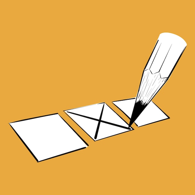 Free Vector hand drawing illustration of election concept