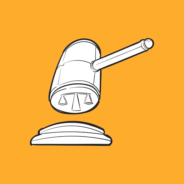 Free Vector hand drawing illustration of justice concept