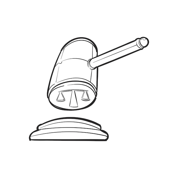 Free Vector hand drawing illustration of justice concept