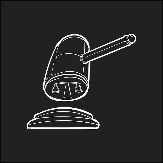 Free Vector hand drawing illustration of justice concept