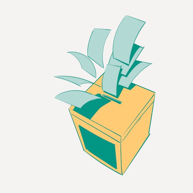 Free Vector hand drawing illustration set of election