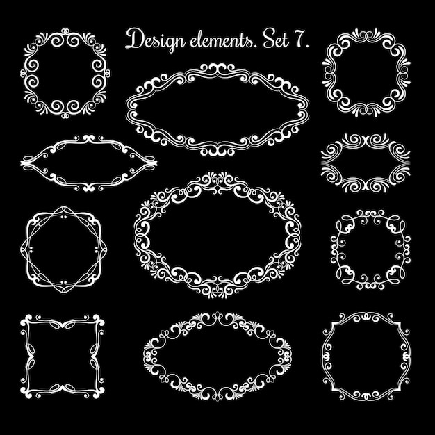 Free vector hand drawing ornamental frames