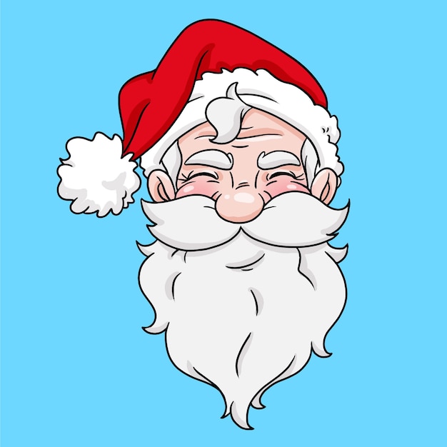 Free vector hand drawing of santa klaus in cartoon style