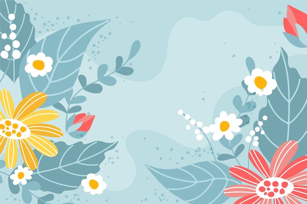 Hand-drawing spring theme for background