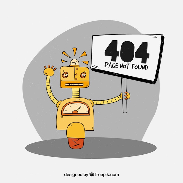 Hand drawn 404 error