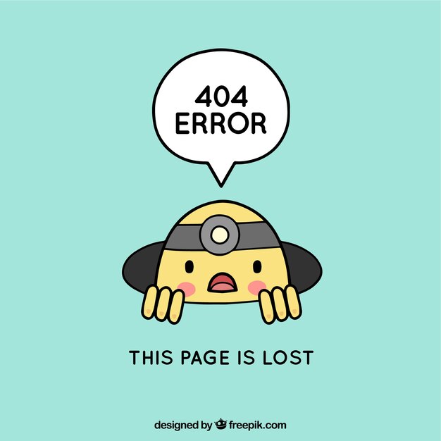 Hand drawn 404 error