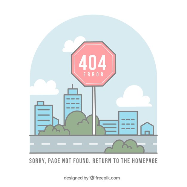 Hand drawn 404 error