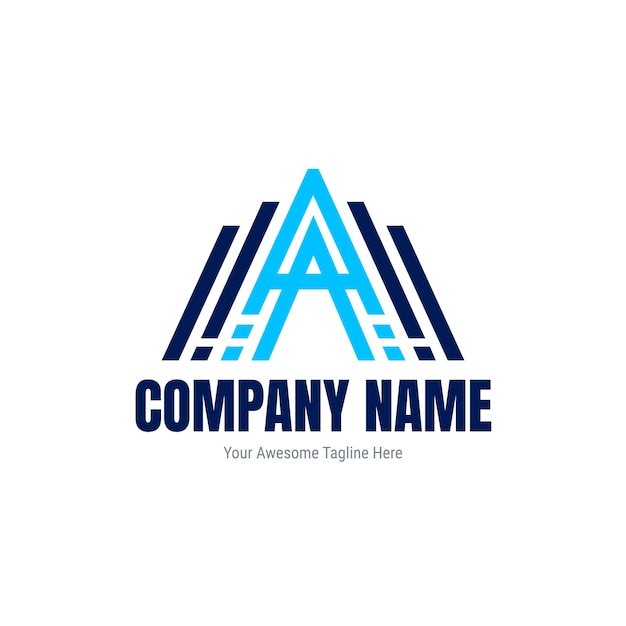 Free vector hand drawn aa logo template