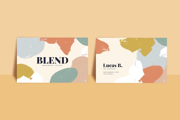 Hand drawn abstract business card