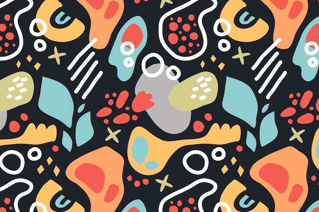 Hand drawn abstract doodle pattern design