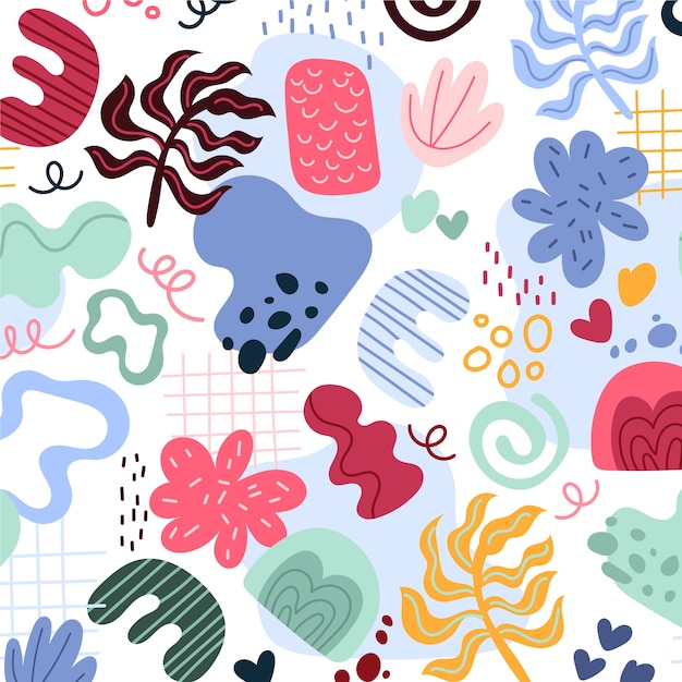 Hand drawn abstract doodle pattern design