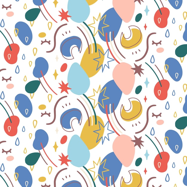 Free vector hand drawn abstract element pattern