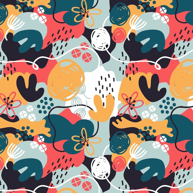 Free vector hand drawn abstract element pattern