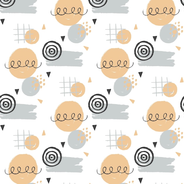 Free Vector hand drawn abstract element pattern