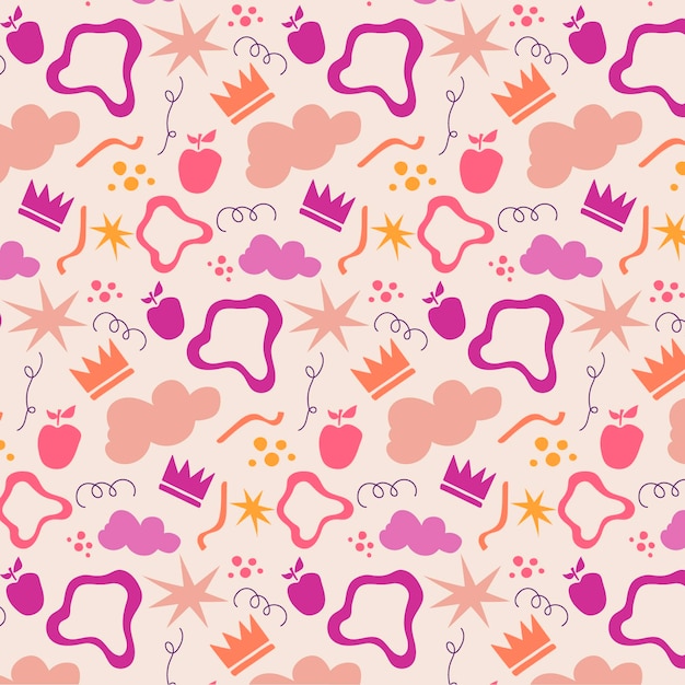 Hand drawn abstract element pattern