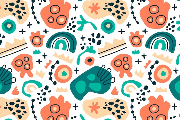 Hand drawn abstract element pattern