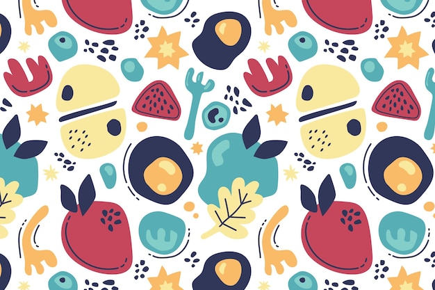 Free Vector hand drawn abstract element pattern