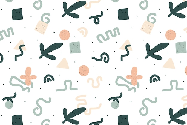 Hand drawn abstract element pattern