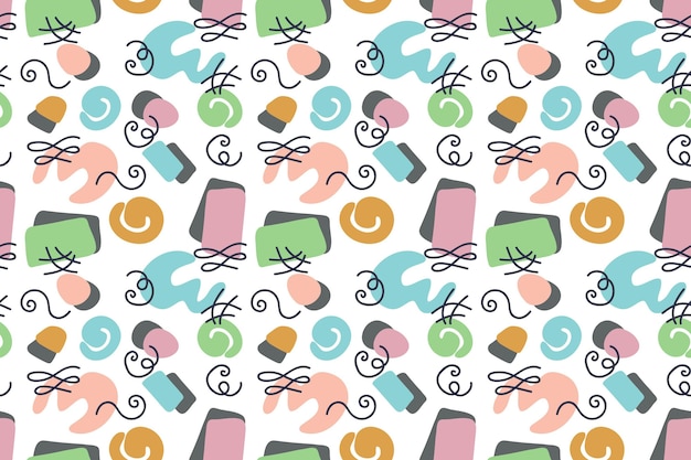 Free Vector hand drawn abstract element pattern