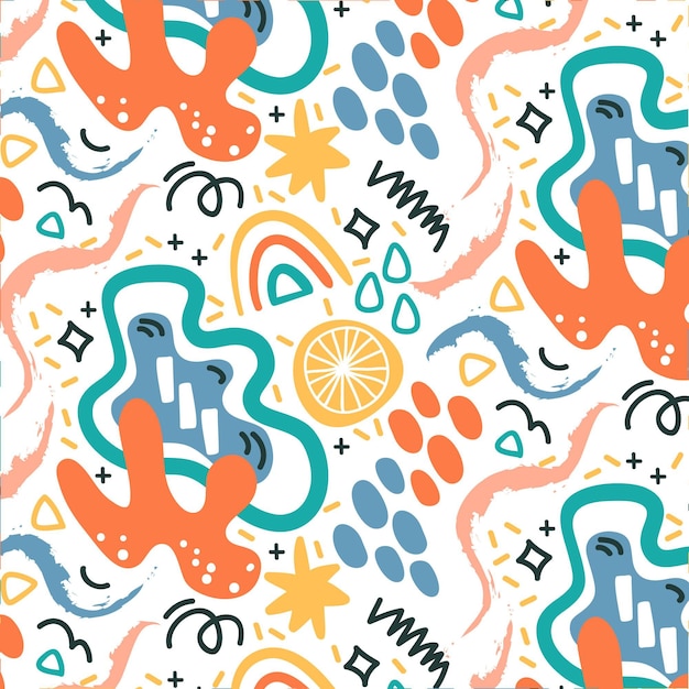 Free vector hand drawn abstract element pattern