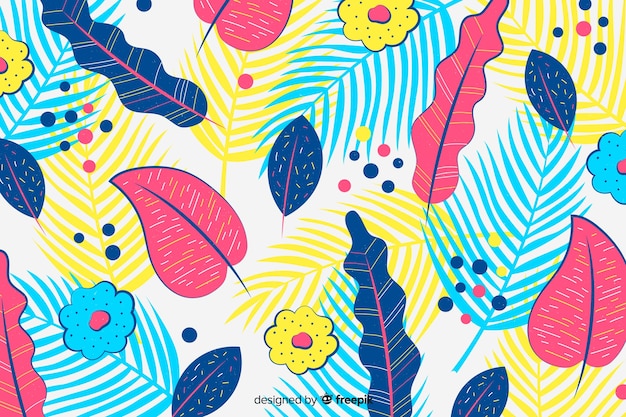 Hand drawn abstract exotic background