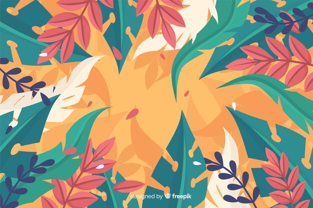 Hand drawn abstract floral background