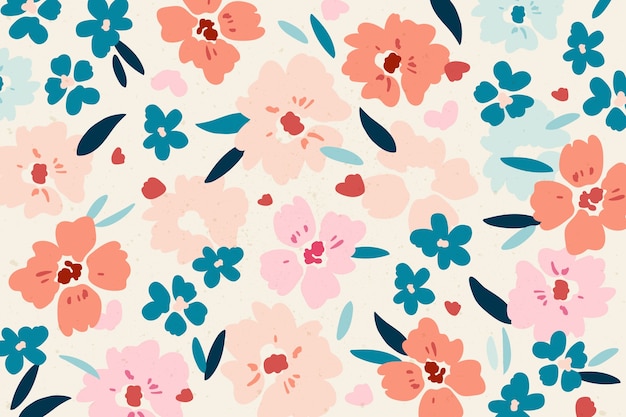 Hand drawn abstract floral background