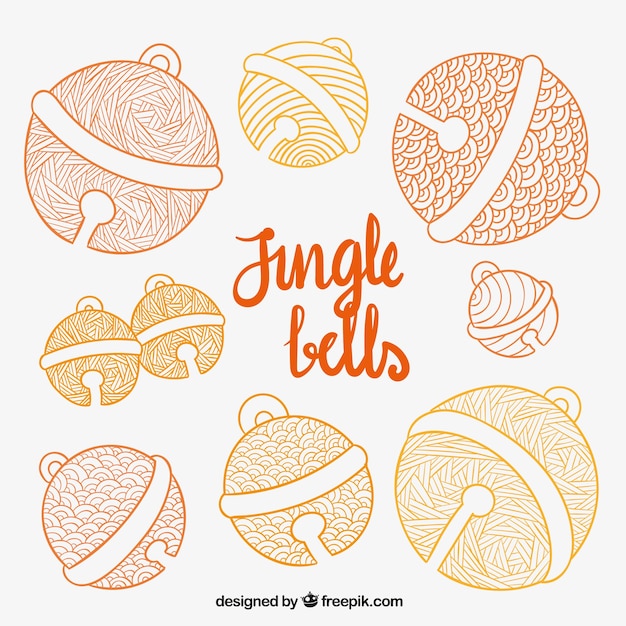 Free Vector hand drawn abstract jingle bells