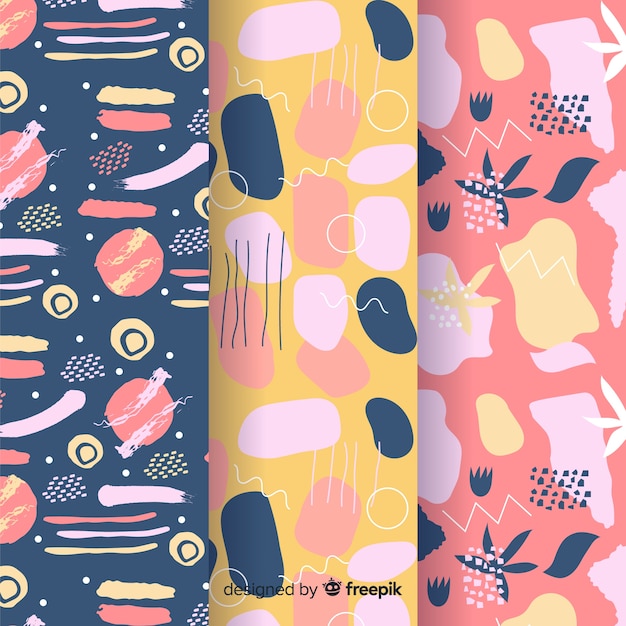 Hand drawn abstract pattern collection