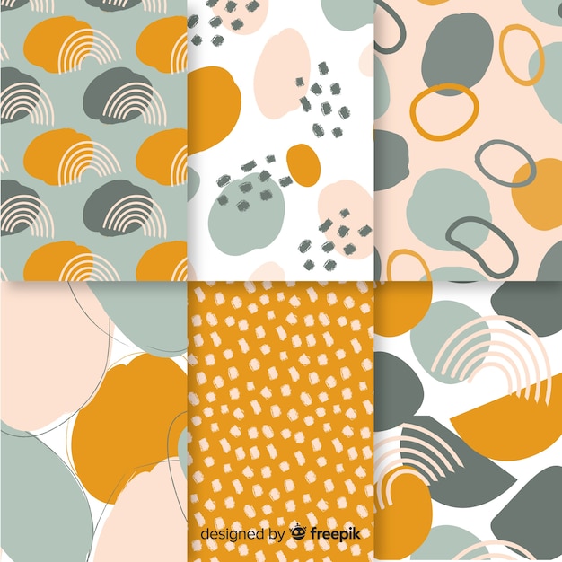 Hand drawn abstract pattern collection