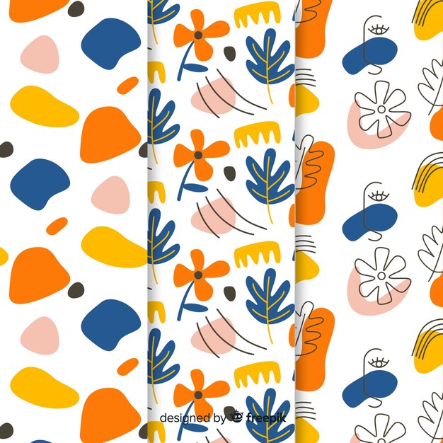 Hand drawn abstract pattern collection