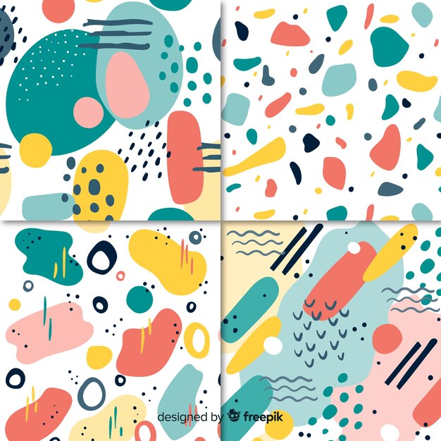 Hand drawn abstract pattern collection