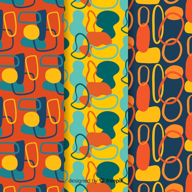 Hand drawn abstract pattern collection