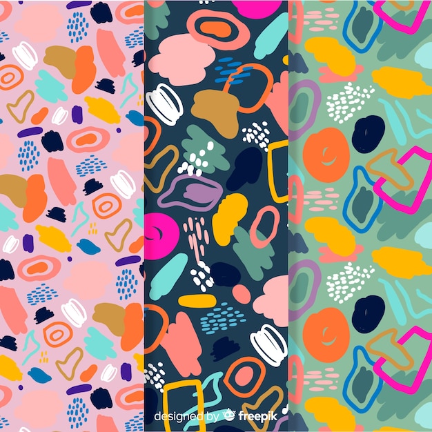 Hand drawn abstract pattern collection