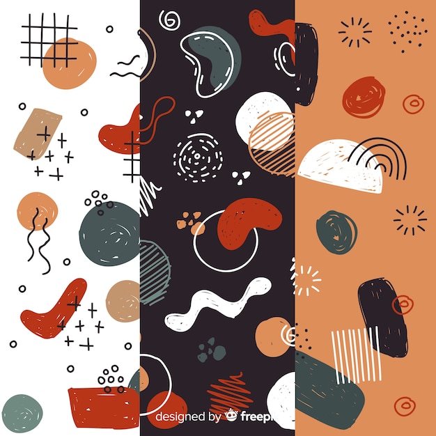 Hand drawn abstract pattern collection