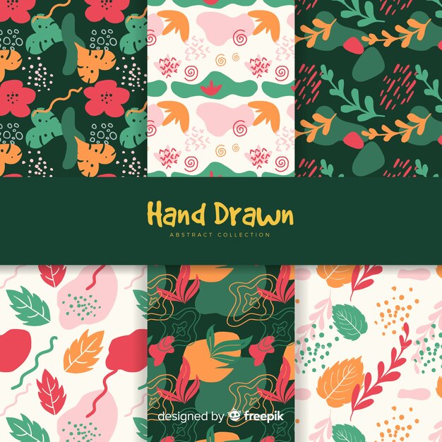 Hand drawn abstract pattern collection